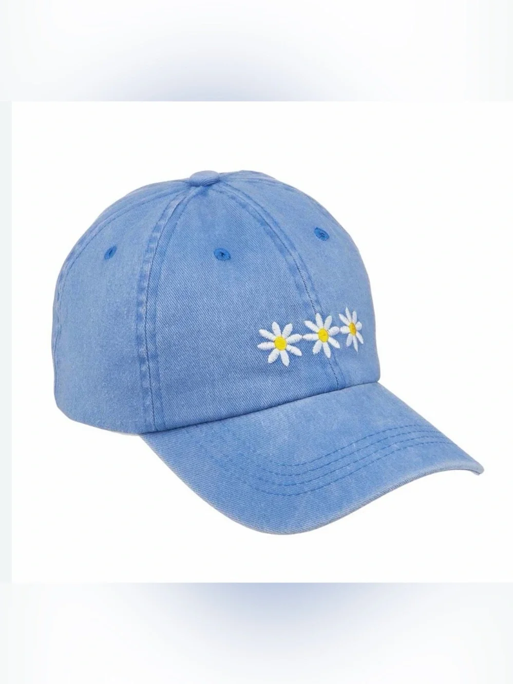 Sky blue, white logo embroidered cap Texas Bluebonnet Embroidered